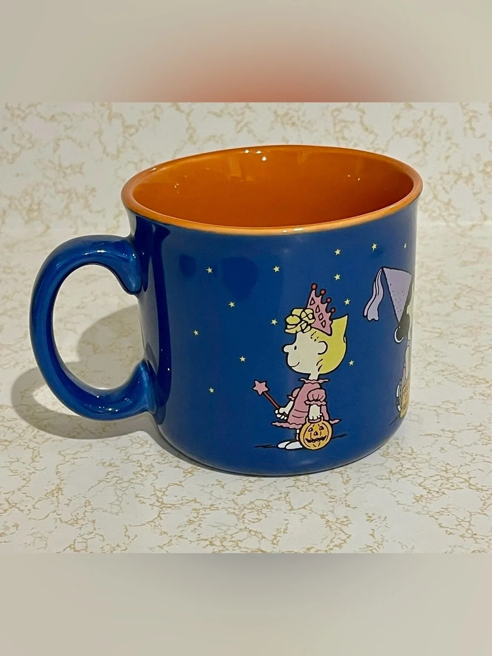 Peanuts Gang Coffee Mug Halloween Ceramic Charlie Brown Lucy Sally Pumpkin Cup